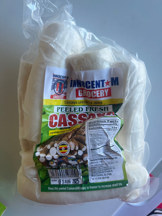 Peeled Frozen Cassava Roots - 1kg - Imyumbati - From Uganda