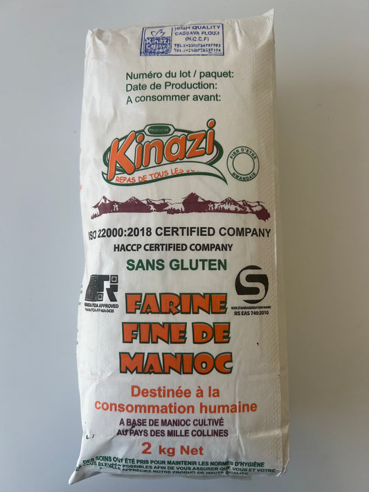 Kinazi Fine Cassava Flour - Ugali (2kg/4.4lbs)