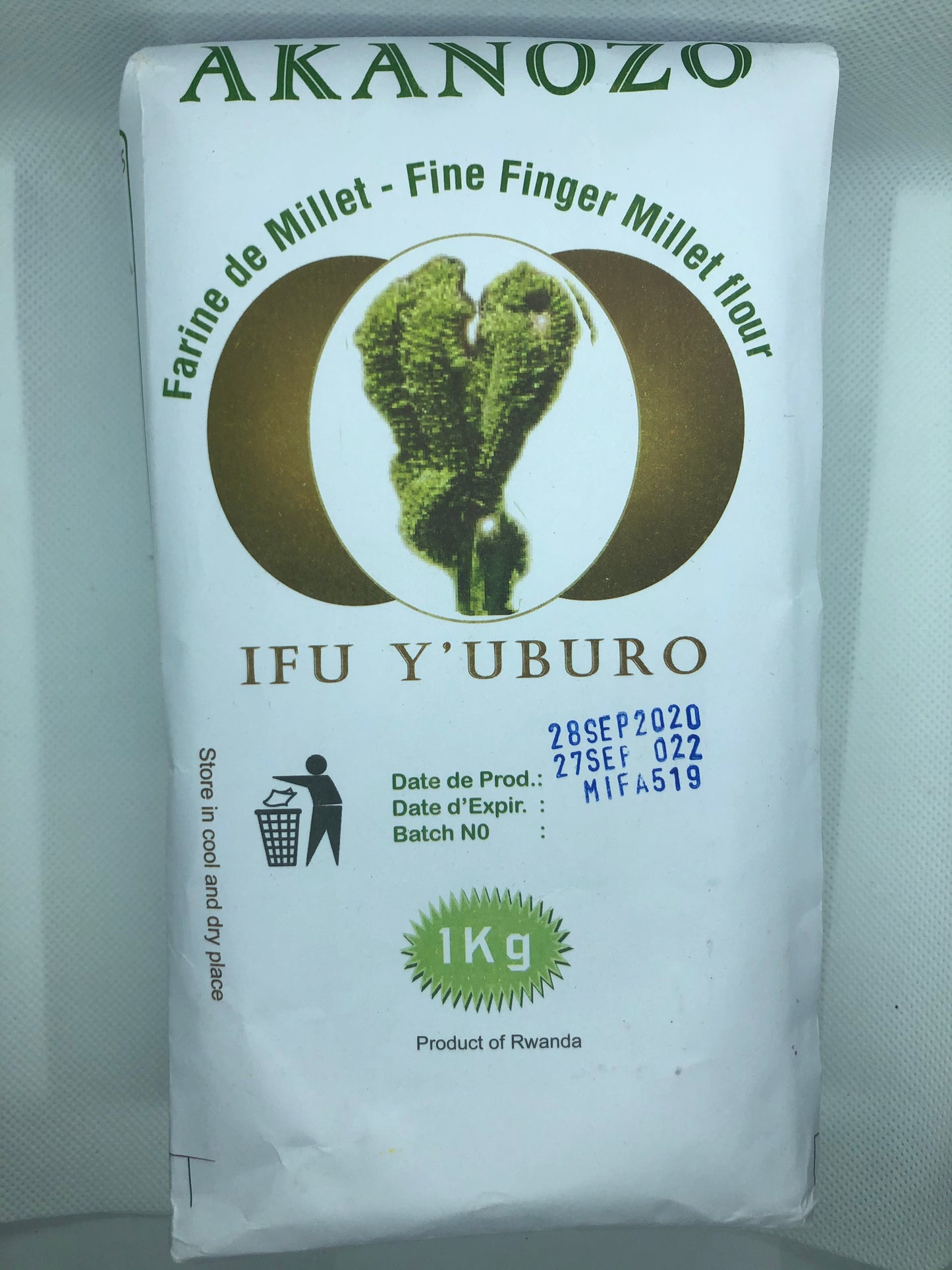 Akanozo - Millet Flour - Uburo 1kg/2.2lb